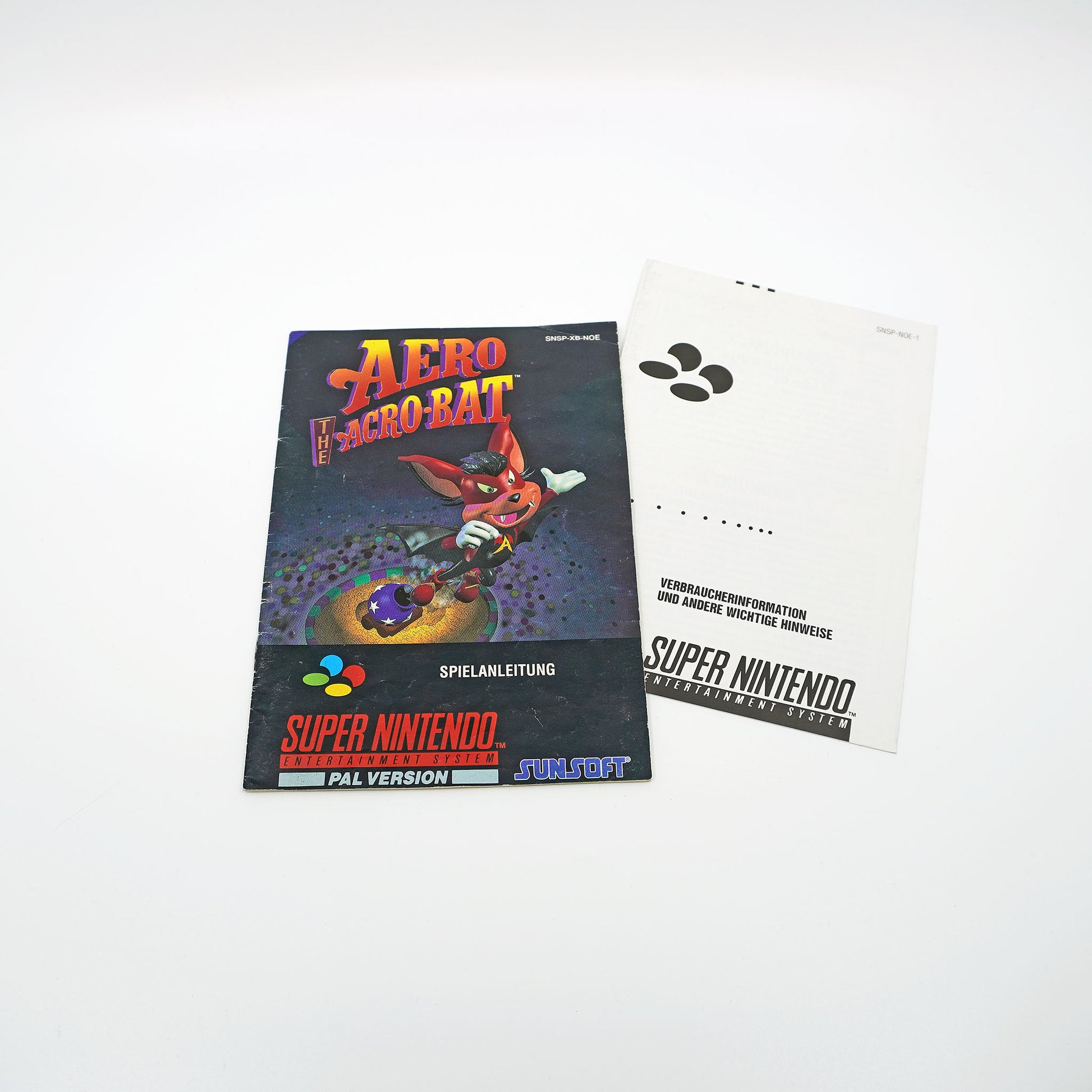 Aero the Acro-Bat Spiel SNES Anleitung - Vorderseite