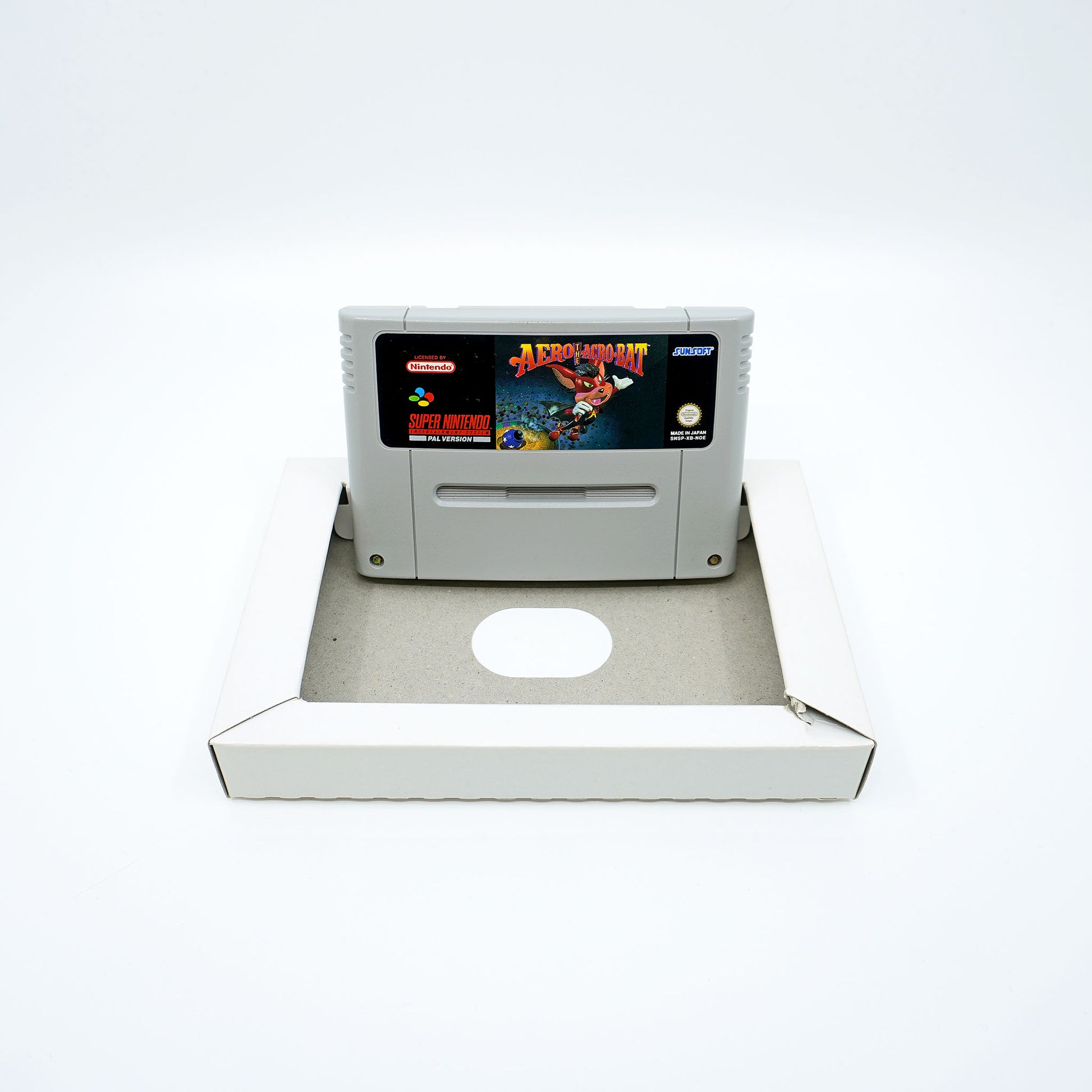Aero the Acro-Bat Spiel SNES Cartridge - Vorderseite