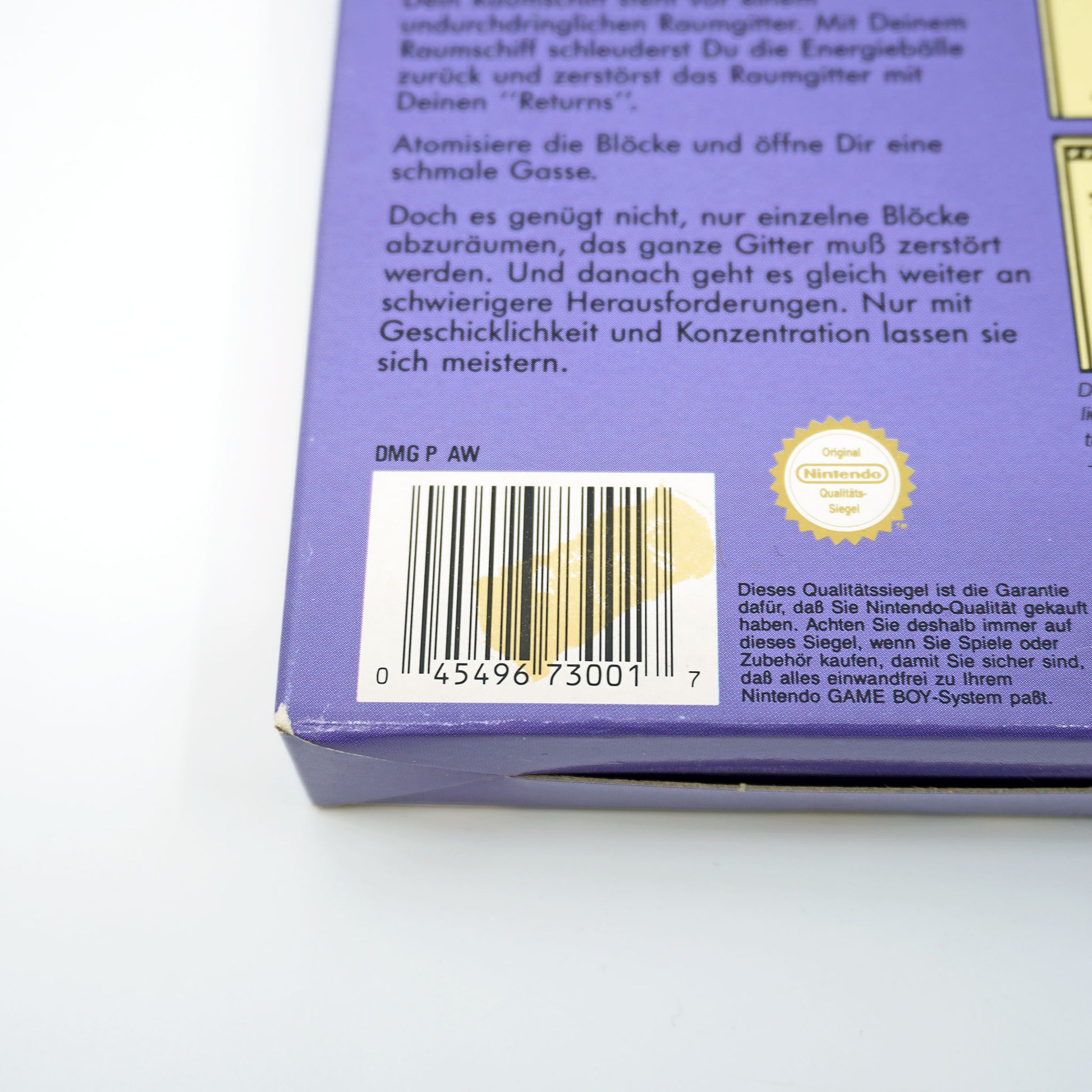 Nahaufnahme von Mängeln an der Rückseite
