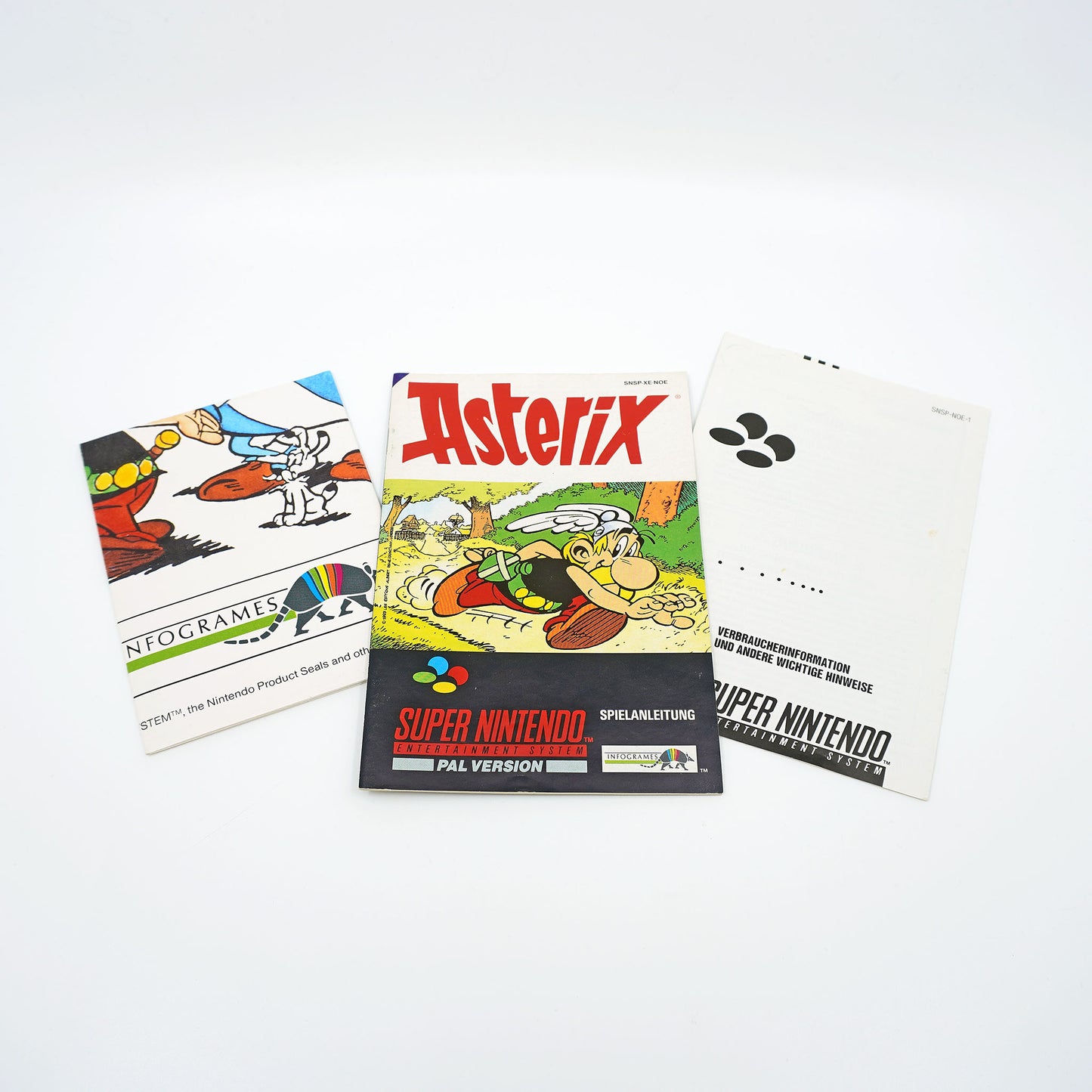 Asterix SNES Anleitung - Vorderseite