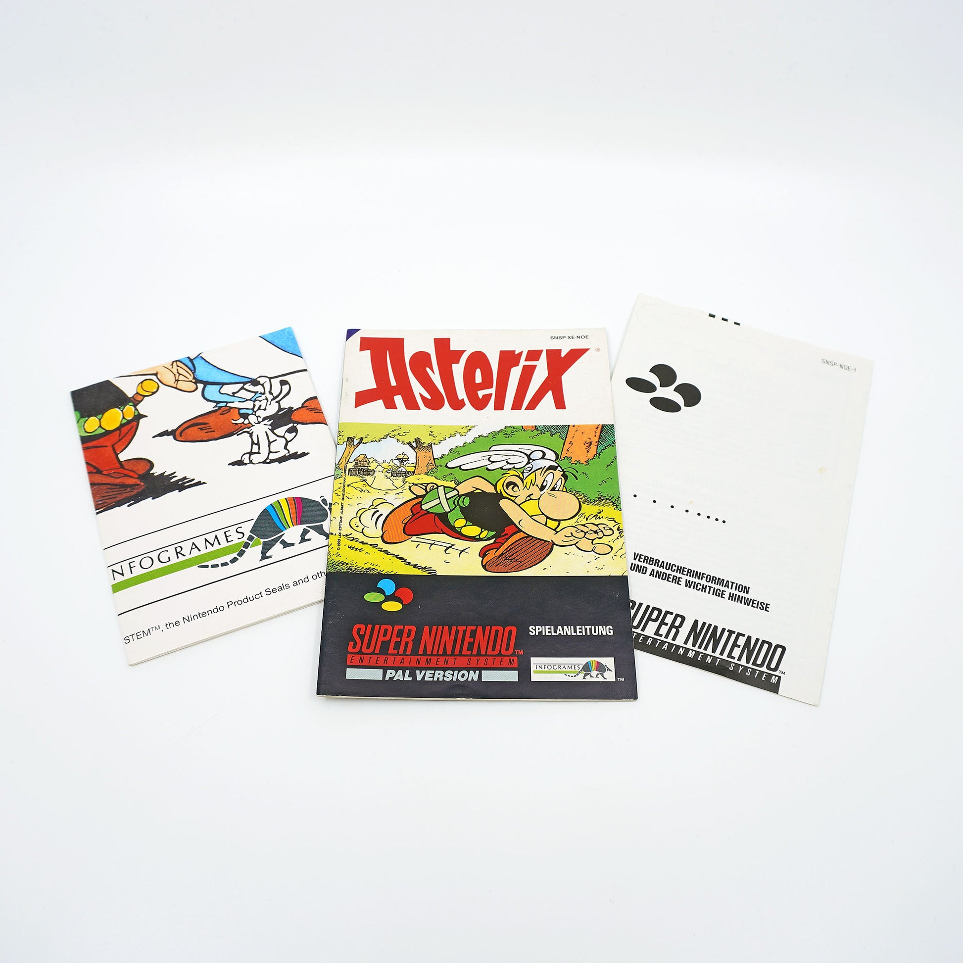 Asterix SNES Anleitung - Vorderseite