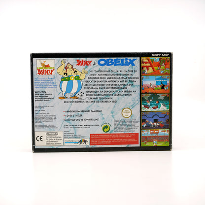 Asterix und Obelix Spiel für SNES in Originalverpackung - Rückseite