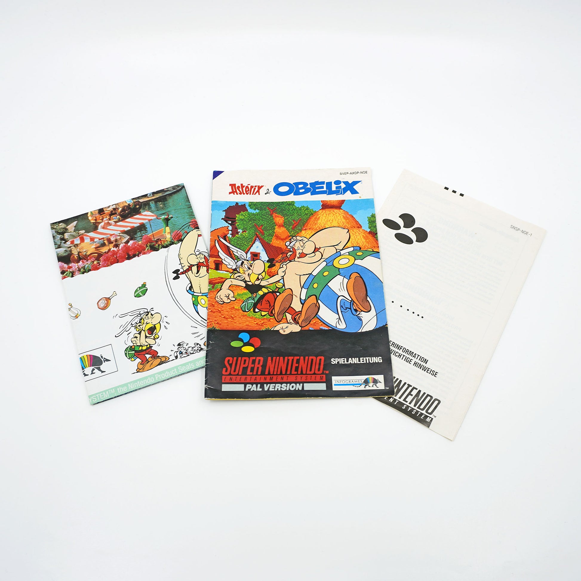 Asterix und Obelix SNES Anleitung - Vorderseite