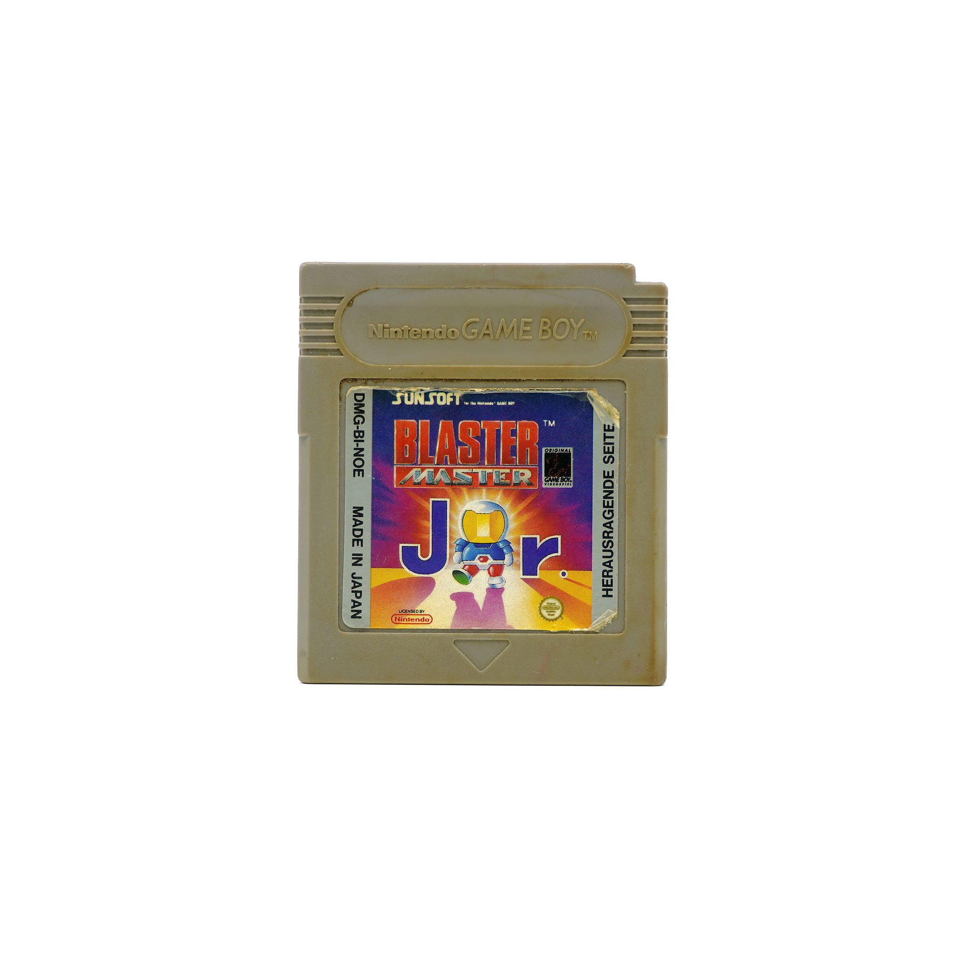 Blaster Master Jr. Spiel für Game Boy in stark gebrauchtem Zustand - Vorderseite