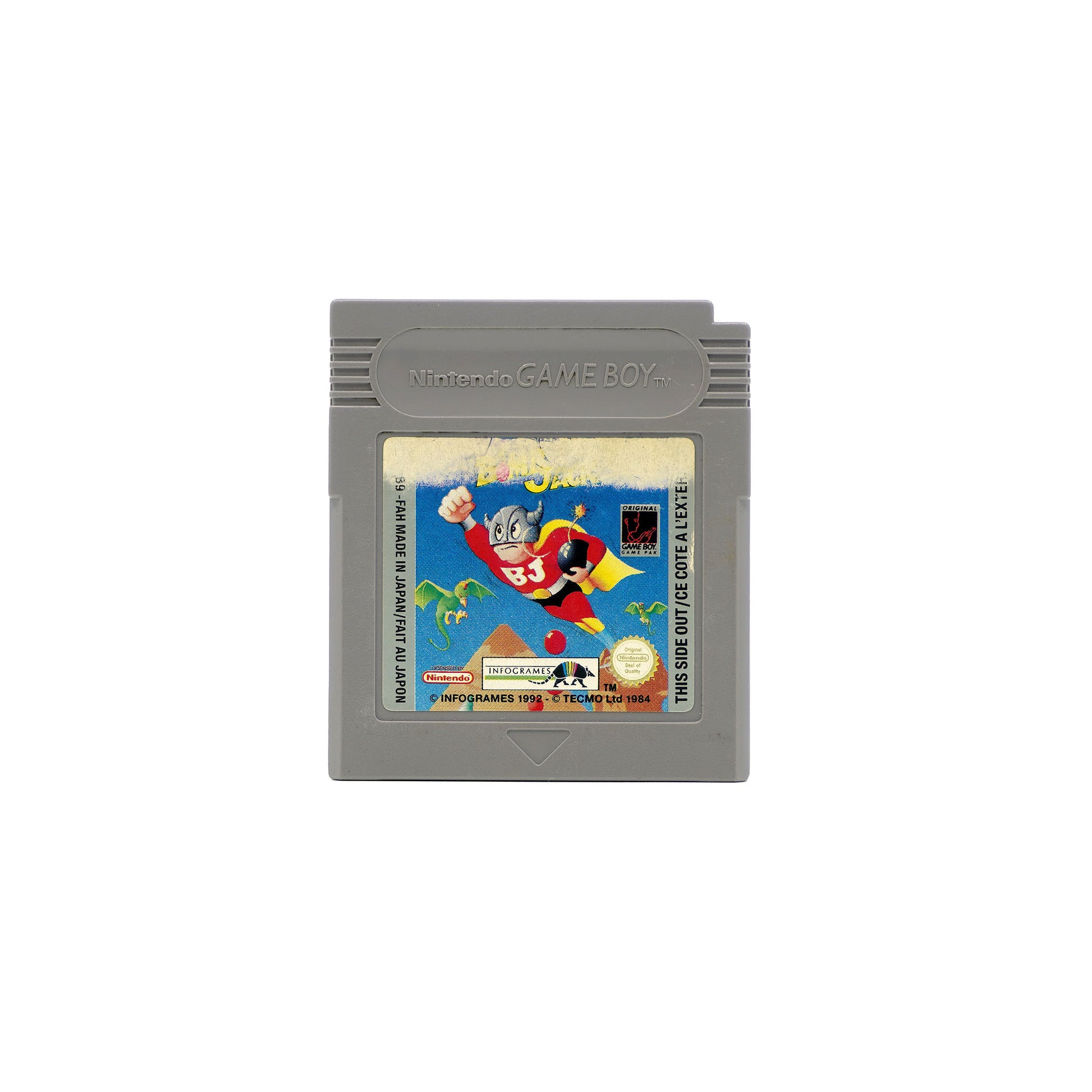 Bomb Jack Spiel für Game Boy - Vorderseite