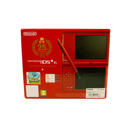 Nintendo DSi XL Konsole - Super Mario Bros. 25th Anniversary Edition in Originalverpackung - Produktfoto Box Vorderseite