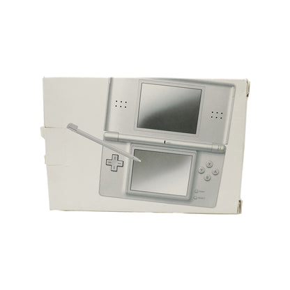 Nintendo DS Lite Handheld-Konsole in Originalverpackung - Produktfoto Box Rückseite