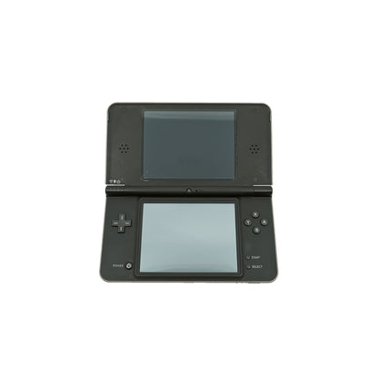 3DS Konsole schwarz aufgeklappt - Vorderseite