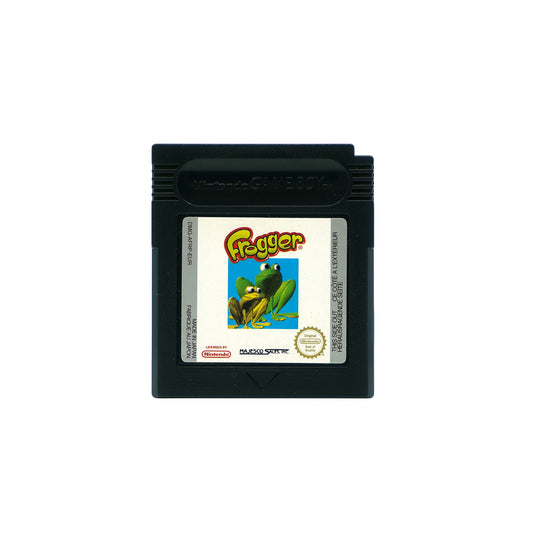 Frogger Spiel für Gameboy Color in schwarzem Gehäuse - Vorderseite