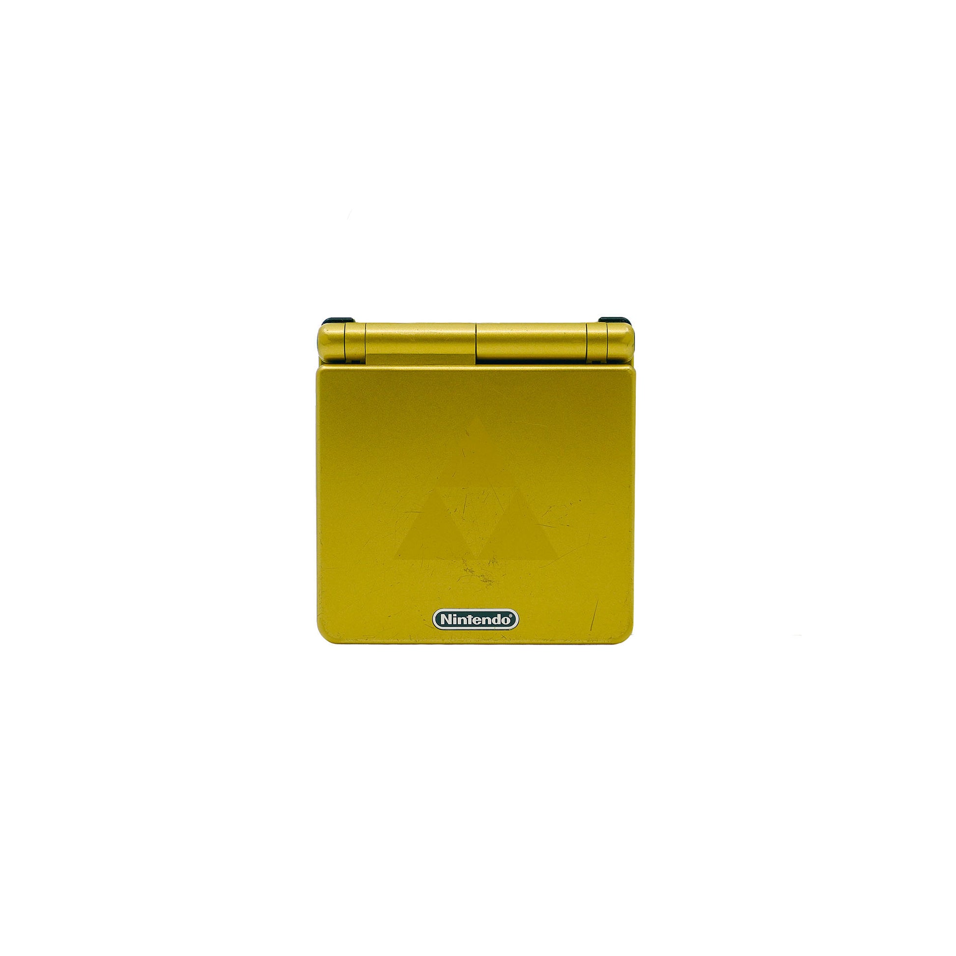 Nintendo Game Boy Advance SP Zelda Edition in gebrauchtem Zustand - Gehäuseoberseite