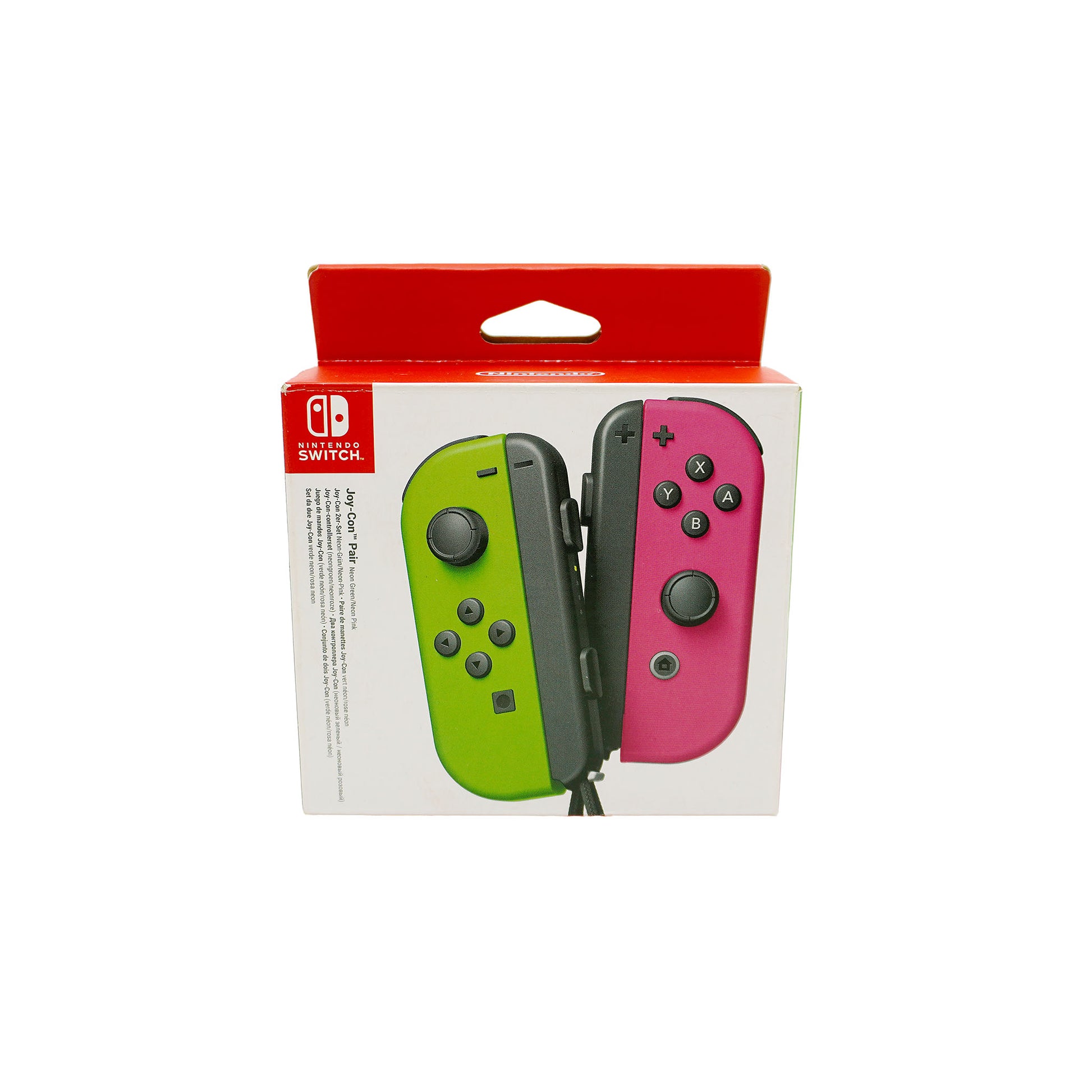 Joy-Con 2er-Set Neon-Grün/Neon-Pink für Nintendo Switch in Originalverpackung - Vorderseite