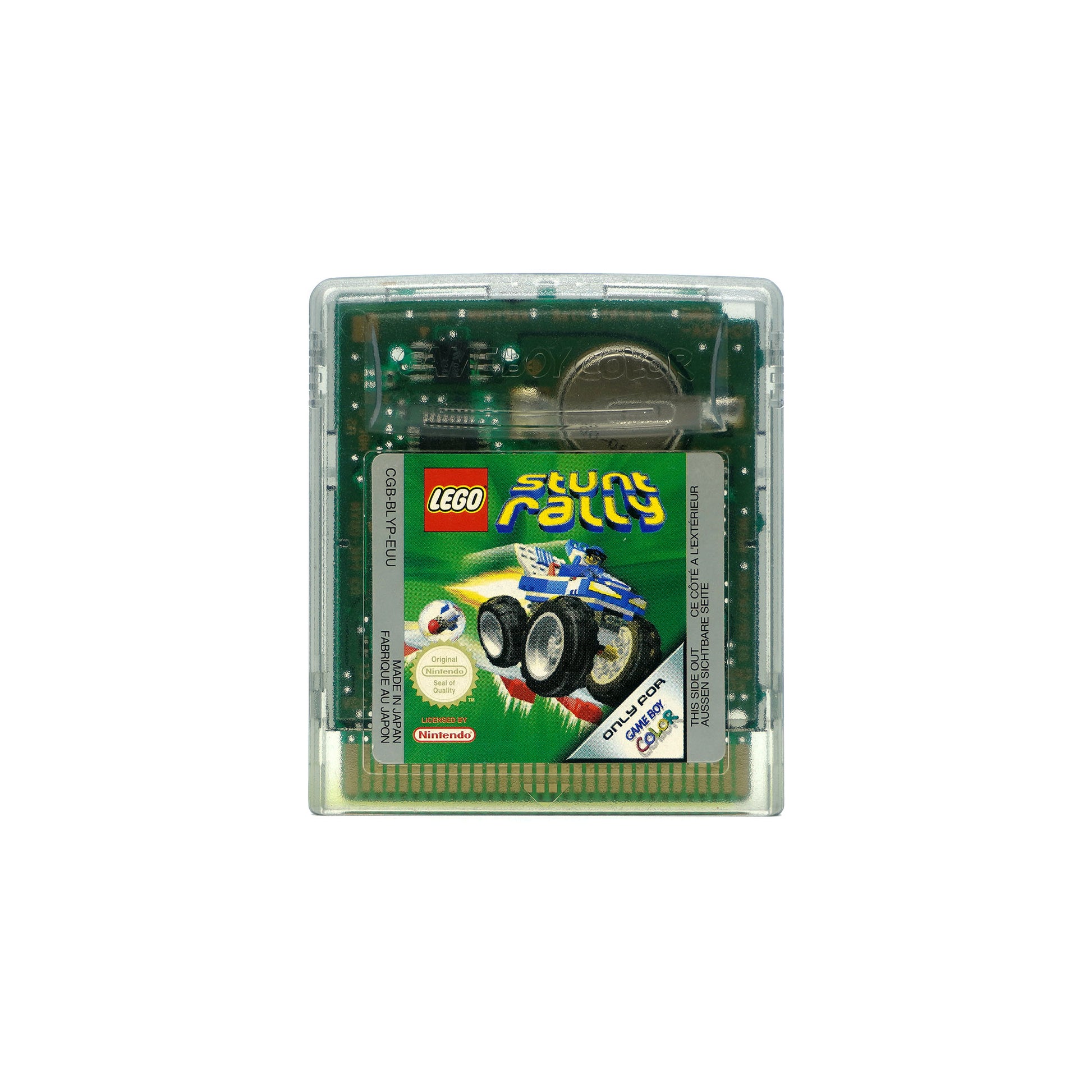 Lego Stunt Rally Spiel für Gameboy Color in transparentem Gehäuse - Vorderseite