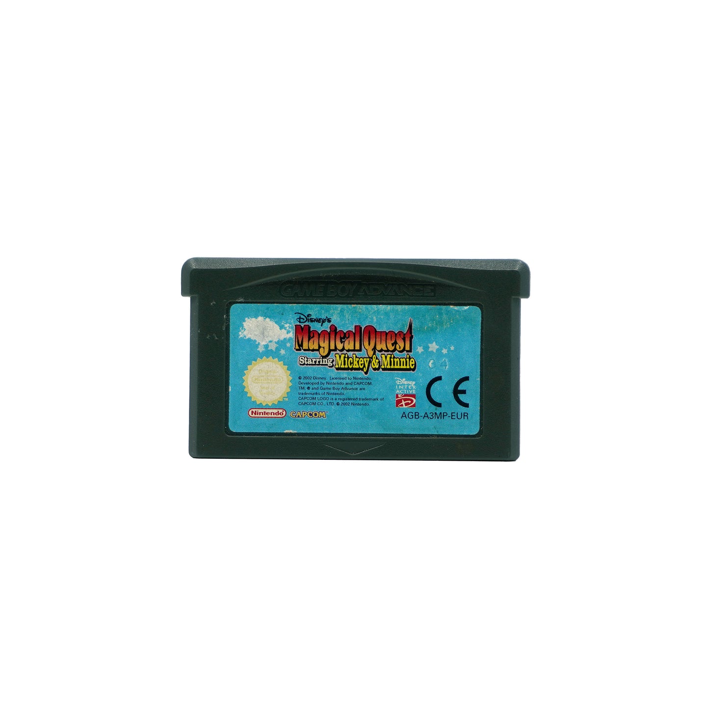 Magical Quest Starring Mickey & Minnie Spielmodul für Game Boy Advance - Vorerseite, Etikett mit Gebrauchsspuren