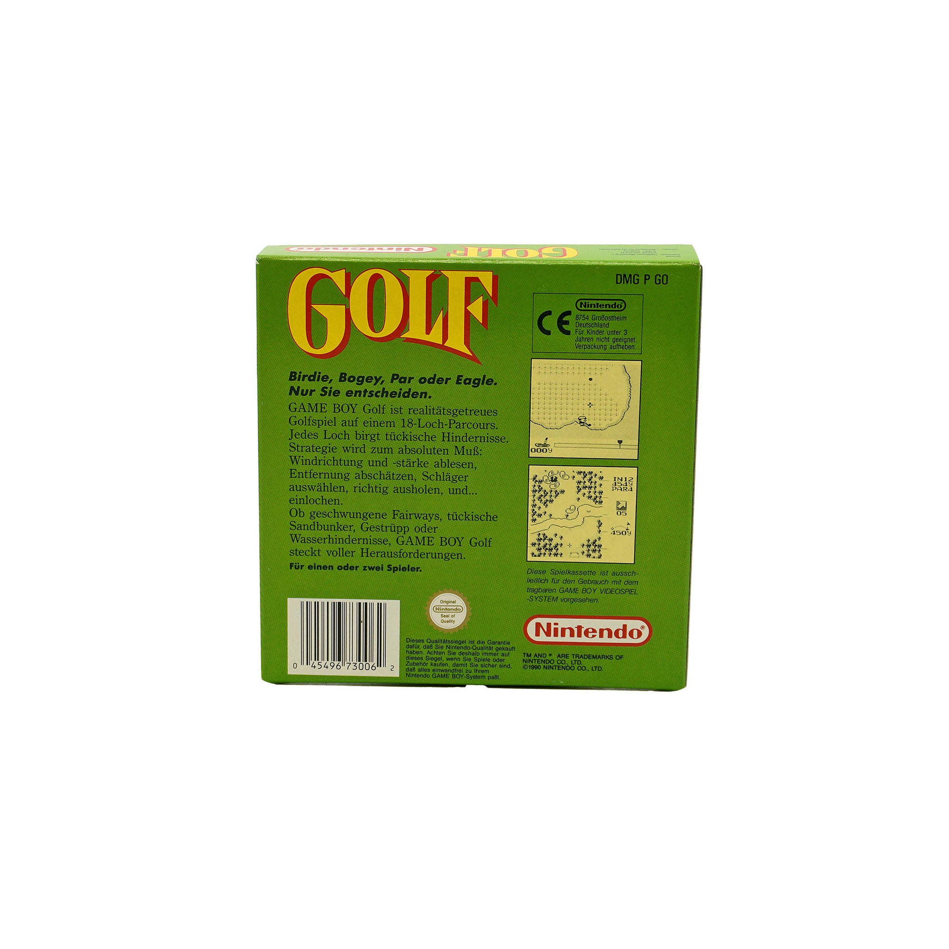 Golf Spiel für Game Boy in Originalverpackung - Rückseite