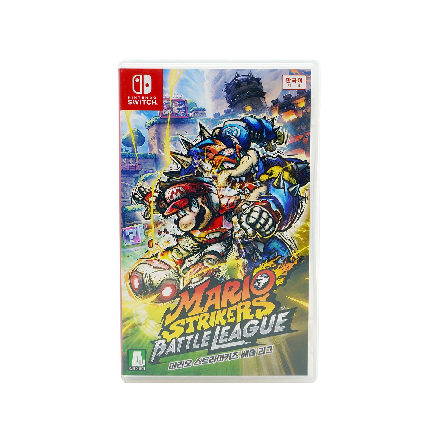 Mario Strikers: Battle League Football (koreanische Hülle) für Nintendo Switch in Originalverpackung – Vorderseite