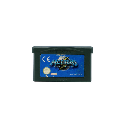Metroid Fusion Spielmodul für Game Boy Advance - Vorderseite, Etikett mit Gebrauchsspuren