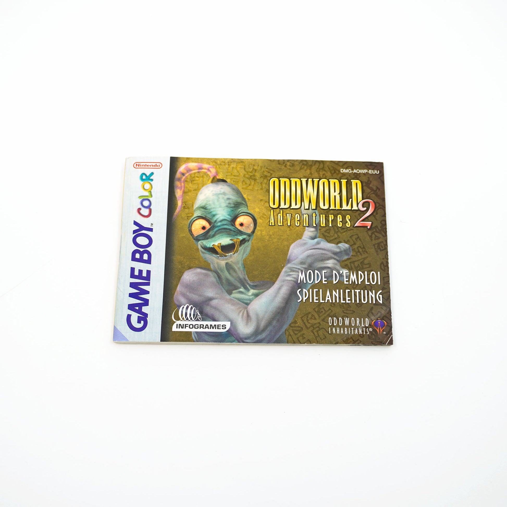 Oddworld Adventures 2 Game Boy Color Anleitung - Vorderseite
