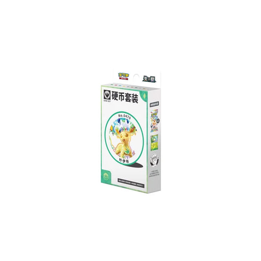 Pokémon TCG Terastal Gathering Coin Set Leafeon in Originalverpackung - Schrägansicht