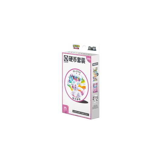 Pokémon TCG Terastal Gathering Coin Set Sylveon in Originalverpackung - Schrägansicht