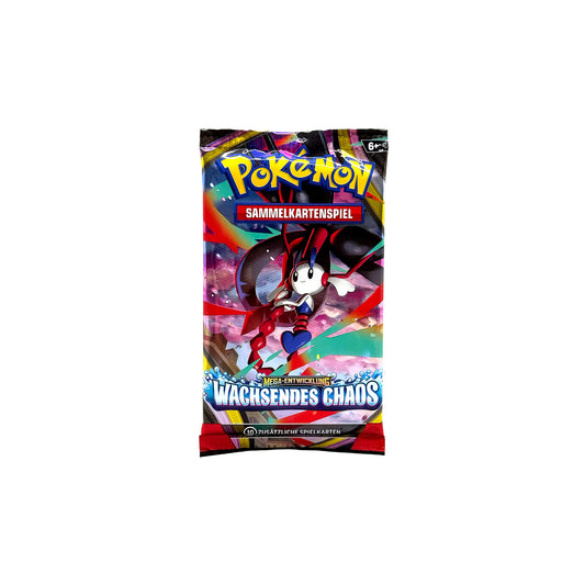 Pokémon Mega-Entwicklung Wachsendes Chaos Booster für Pokémon Sammelkartenspiel - Vorderseite