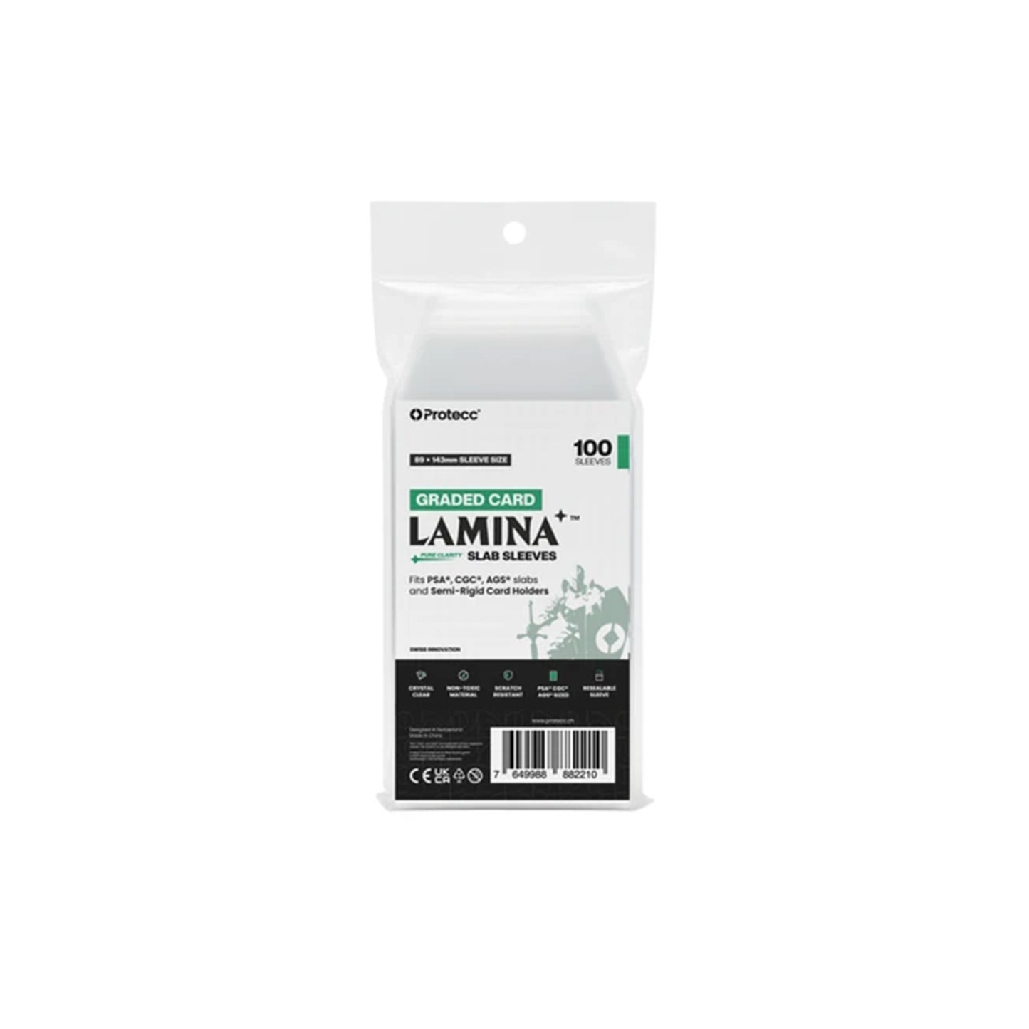 Protecc Lamina Graded Card Sleeves 100 Stück - Vorderseite