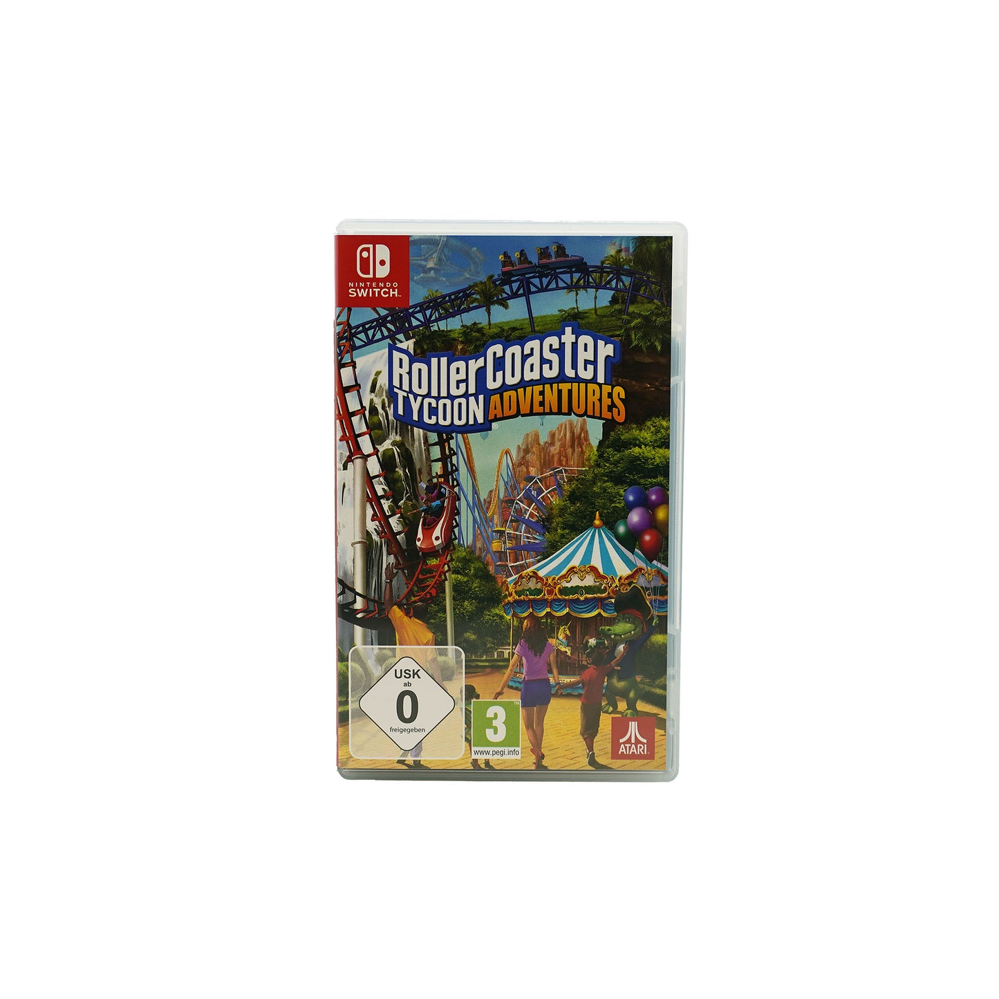 Rollercoaster Tycoon Adventures Spiel für Switch - Vorderseite