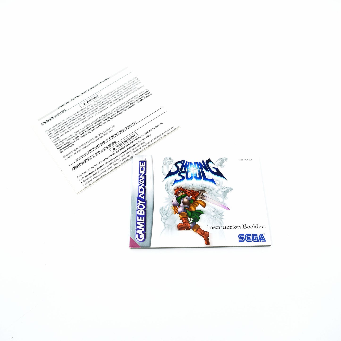 Shining Soul Game Boy Advance Anleitung - Vorderseite
