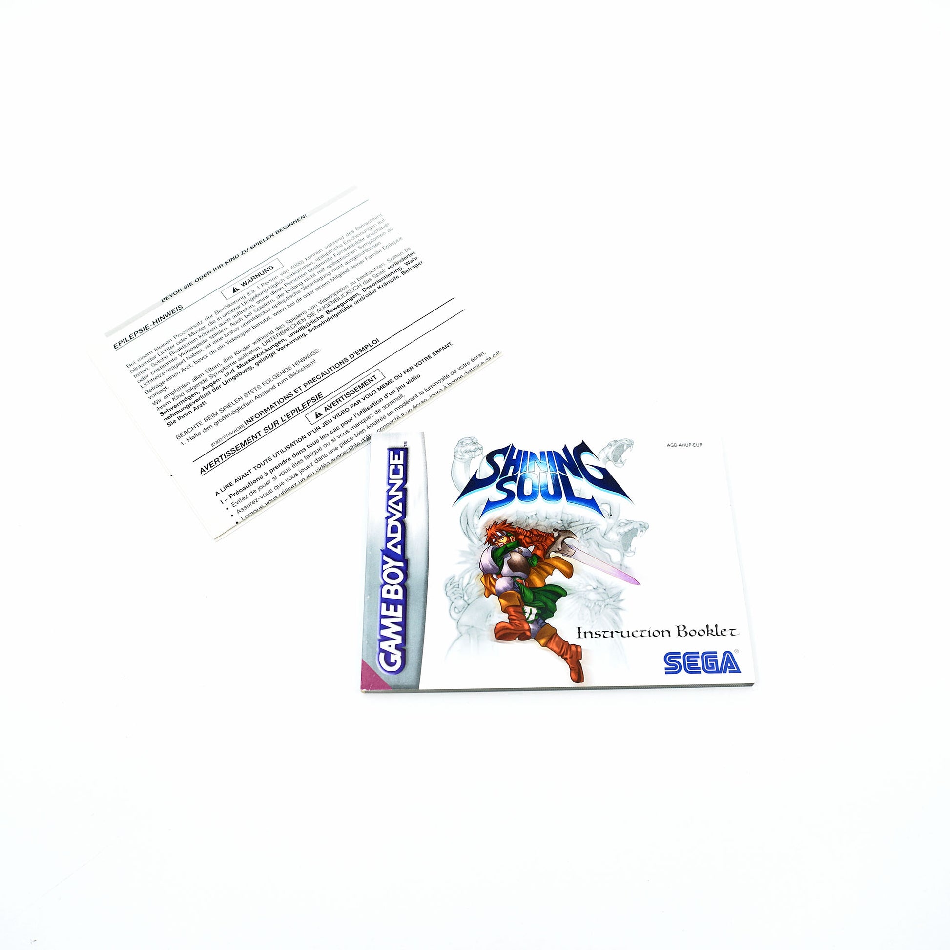 Shining Soul Game Boy Advance Anleitung - Vorderseite