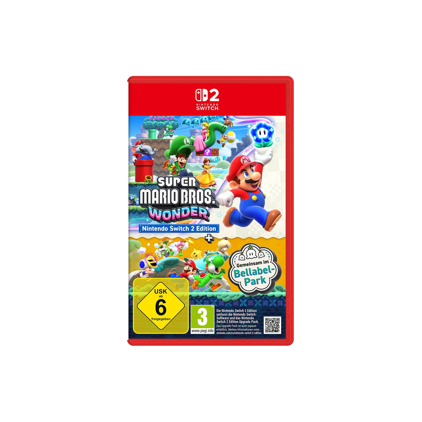 Super Mario Bros. Wonder und Bellabel-Park Nintendo Switch 2 Edition in Originalverpackung - Vorderseite