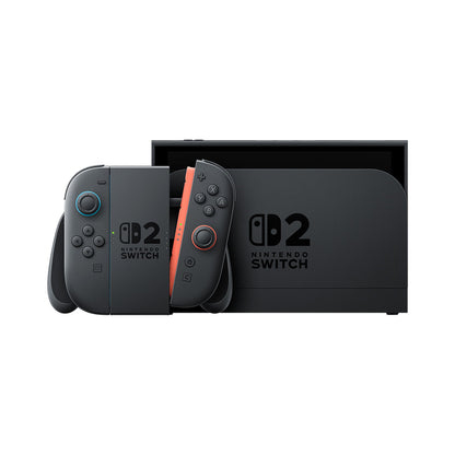 Nintendo Switch 2 mit Dockingstation und Joy-Con-2-Controllern - Vorderansicht