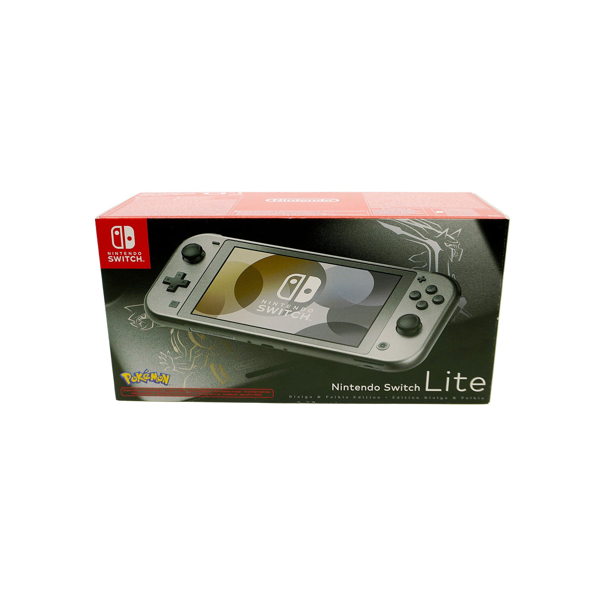 Nintendo Switch Lite Dialga & Palkia Edition für Nintendo Switch in Originalverpackung - Vorderseite