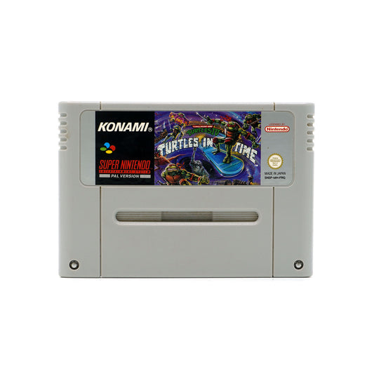 Teenage Mutant Hero Turtles IV: Turtles in Time Spielmodul für Super Nintendo - Vorderseite