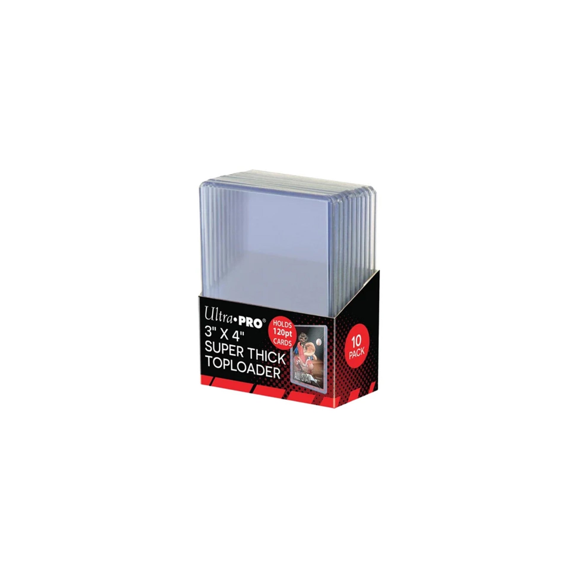 Ultra Pro 3" x 4" Super Thick Toploader 10 Pack - Vorderseite