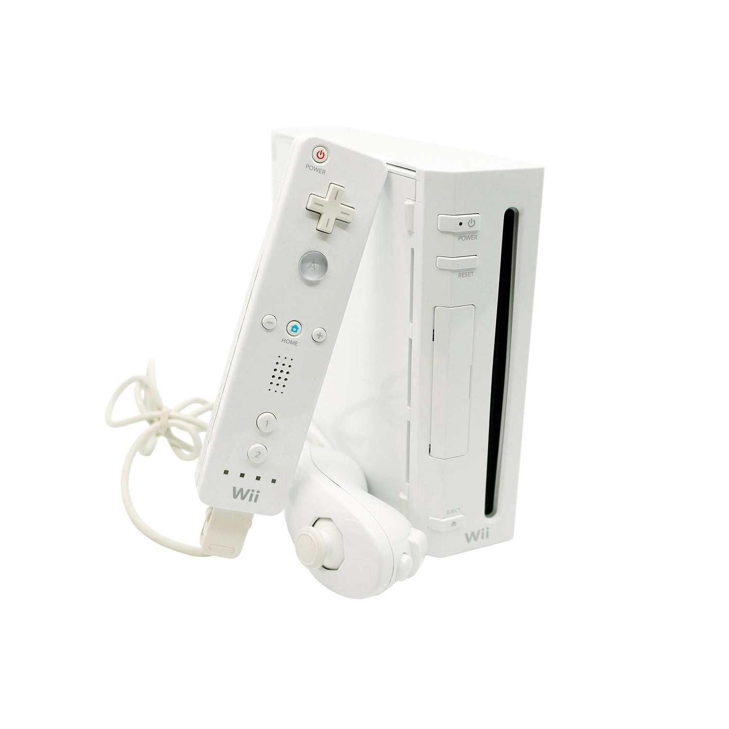 Nintendo Wii Konsole weiss 1. Generation mit GC-Kompatibilität - Produktfoto inkl. Controller